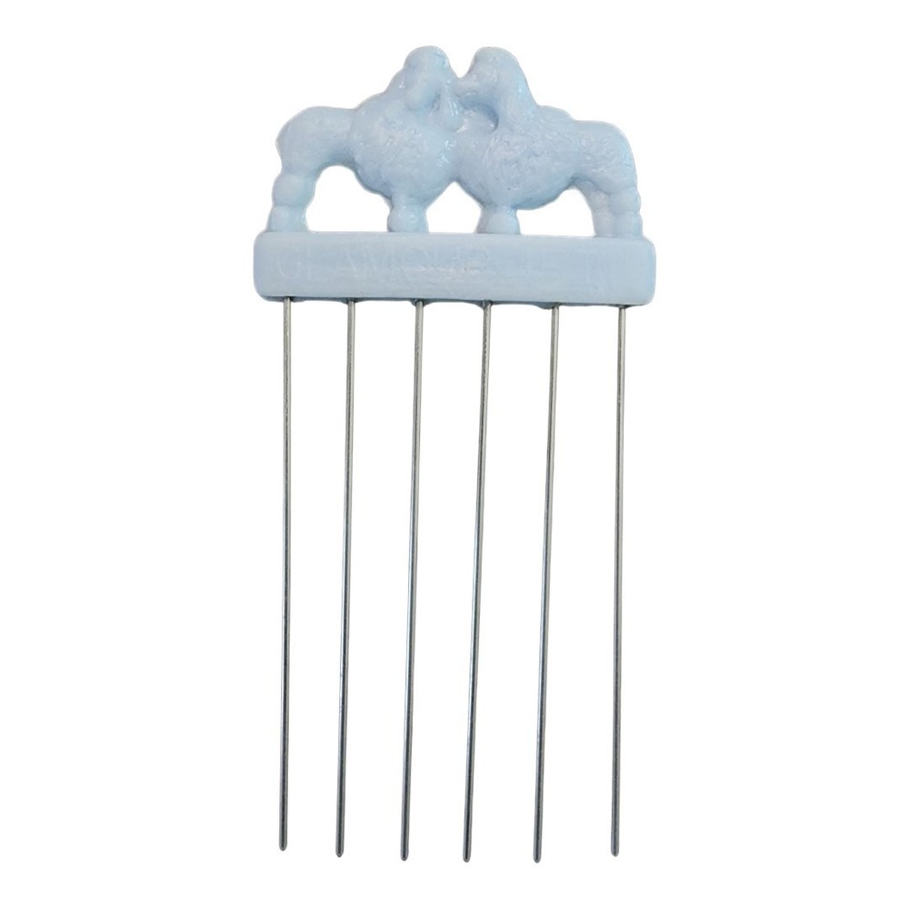 Vintage GlamourLift RARE BLUE Poodle Hair Pick‎ Hair Style Comb Kurtell & Co